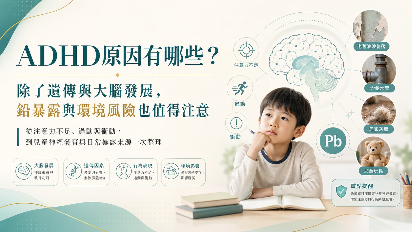 ADHD原因有哪些?從遺傳、大腦發展到鉛暴露的完整解析